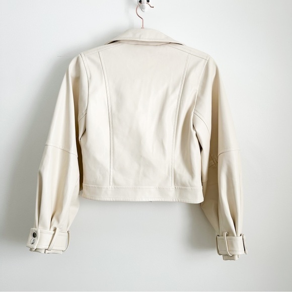 NWT Lulu’s Cool to the Core Ivory Vegan Leather Moto
Jacket - Picture 11 of 12